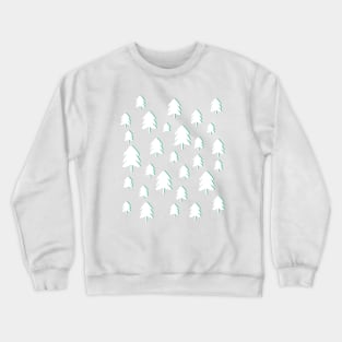 Christmas Pine Tree Pattern on Green Crewneck Sweatshirt